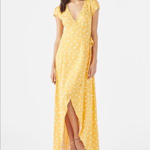 Yellow polka dot dress